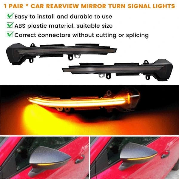 /EA/ Sidespejl LED-lampe Dynamisk Blinklysindikatorlamper til SEAT Mk3 Mk5 Arona