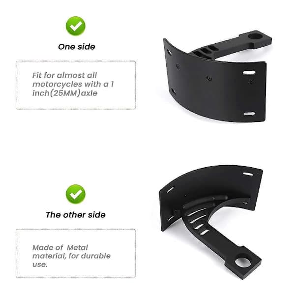 /EA/Motorsykkelaksel sidemontert nummerskiltholder for