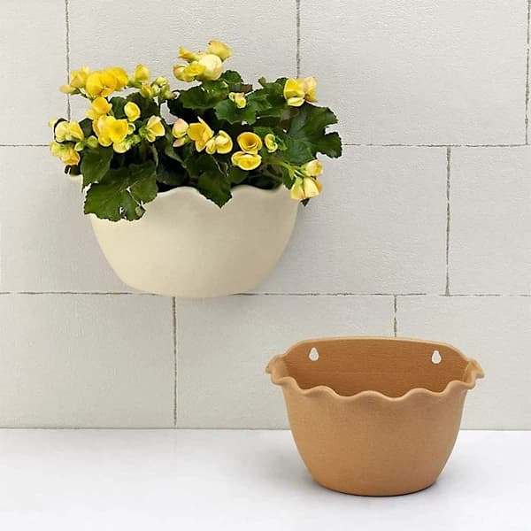 /EA/Väggmonterade Blomkrukor Halvcirkel Blomkrukor Beige