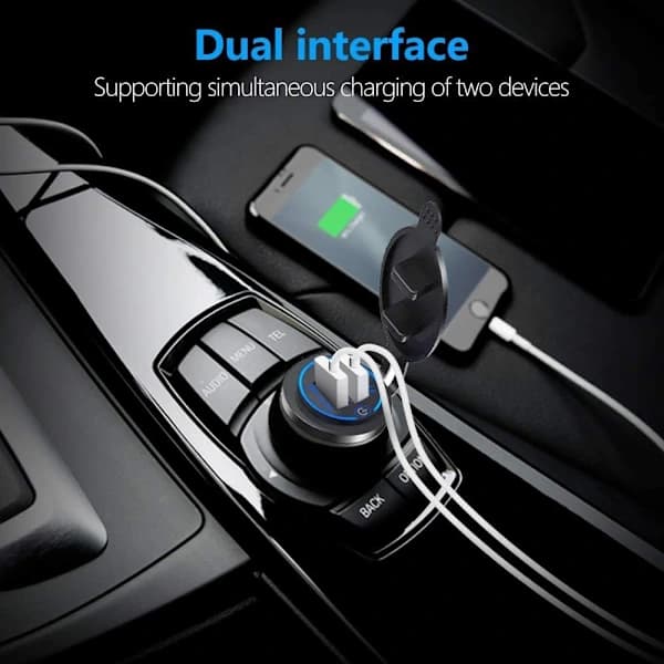 /EA/ Dobbelt USB-opladningsstik, 5V/4.2A Dobbelt USB-billader Strømstik