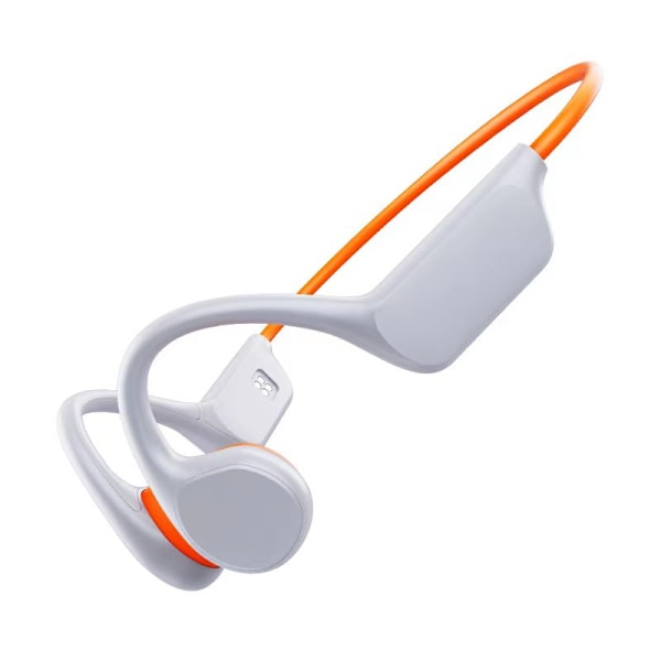X7 benlednings Bluetooth-hörlurar, inte i örat, vattentäta, simning, utomhuslöpning, trådlösa sportlurar Orange white