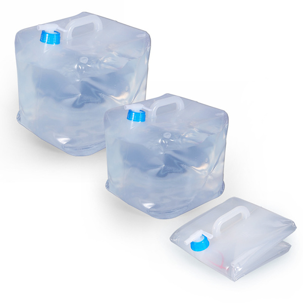 2-PACK 10L Bärbar Vikbar Vattendunk med Kran