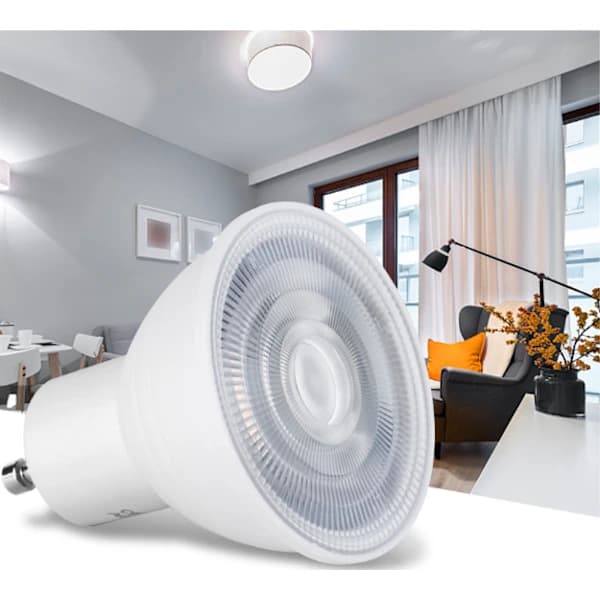 /EA/10-pakning LED-lamper 6000k Positiv Hvit GU10 Lineær 6W Spotlys