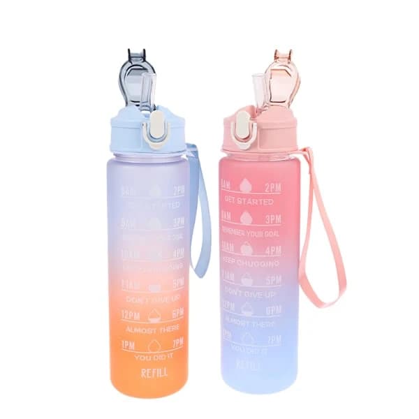 900ML Urheilujuomapullo Tiivis Pinkki