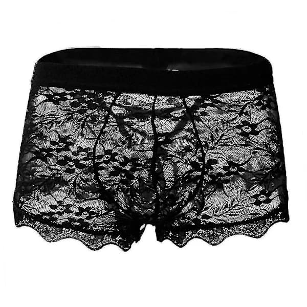 /EA/Herrunderkläder spets genomskinlig mesh låg midja boyshort