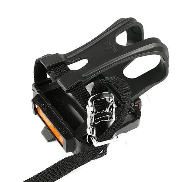 /EA/Sykkelpedaler med klips og stropper, plastsykkel