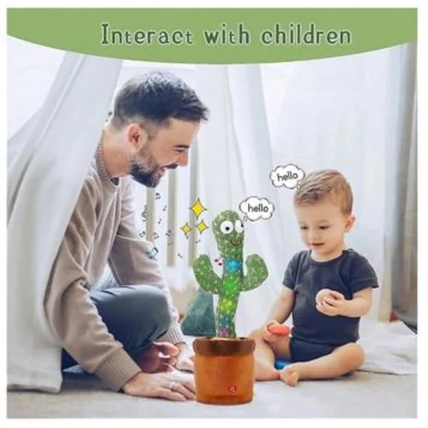 Dansande kaktus, pratande kaktusleksak upprepar det du säger Grönt Julklapp till barn