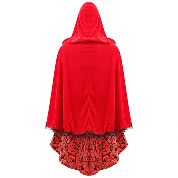 /EA/Rødhætte Kappe og Kjole til Voksne - Plus Size Kostume til Forestillinger Halloween & Jul M-max