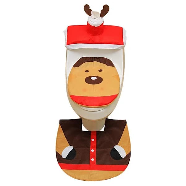 /EA/##/3-pack Jultomte Toalettlock Golvmatta Pappershållare##/