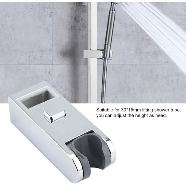 /EA/Justerbar bruseglideskinne i krom ABS, til brusehoved, 3015 mm
