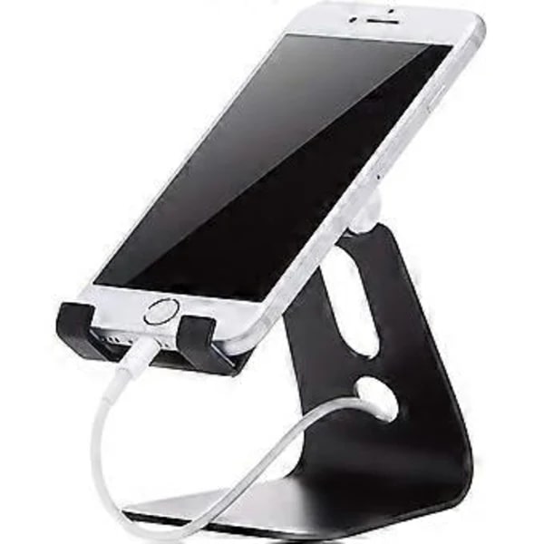 /EA/Justerbar mobiltelefonholder til iPhone og Android, Enkel, Sort