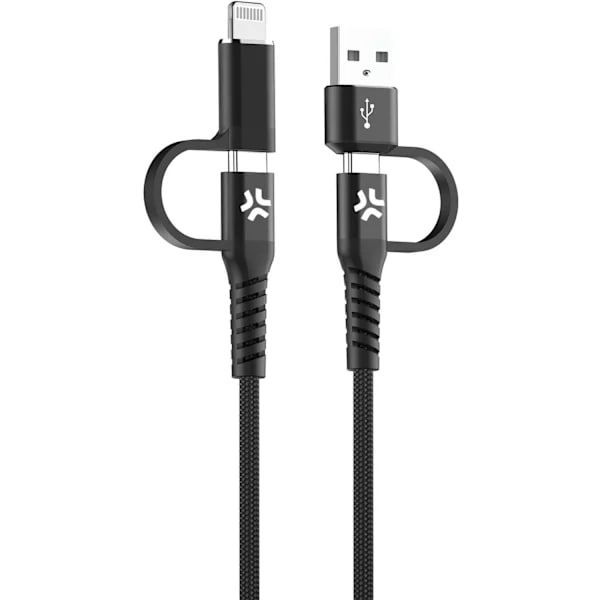 /EA/4-in-1-kaapeli USB-C/USB-A - USB-C/Lightning Max 60W 2 m Musta