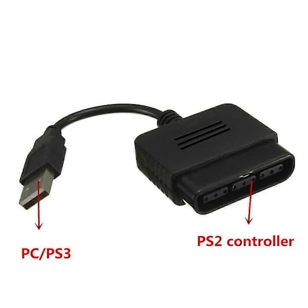 USB-adapterkabel for spillkontroll PS2 til PS3 PC-videospill