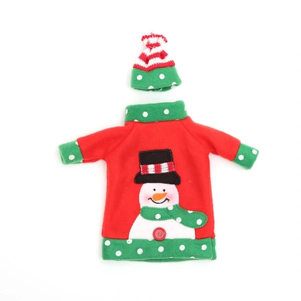 /EA/3 st Jultomte Flaskfodral i Form av Tröja för Vinflaskor