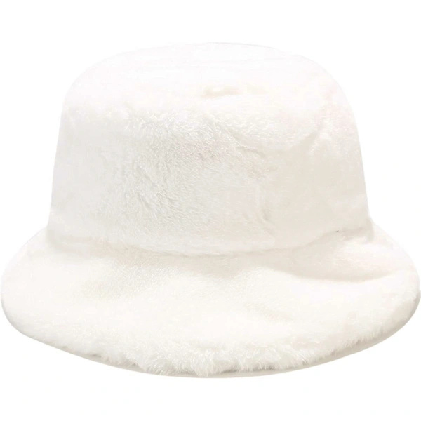 /EA/Vinterfårfällhatt, fluffy varm hatt for kvinner og menn, hvit