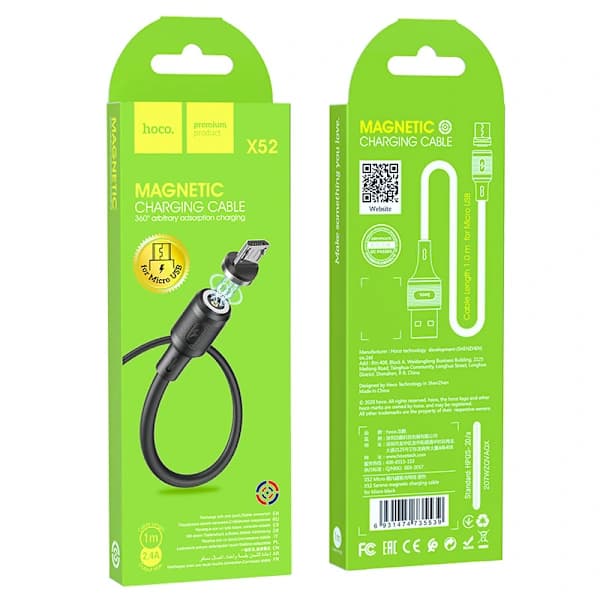 /EA/hoco. X52 magneettinen latauskaapeli Android-yleismallille