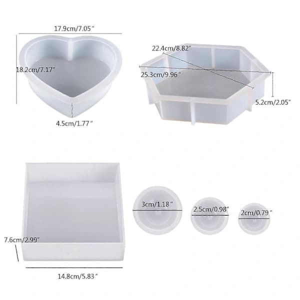 /EA/Hexagonal Geometrisk Kugle Silikoneform til Bevaring af Blomster DIY Boligindretning