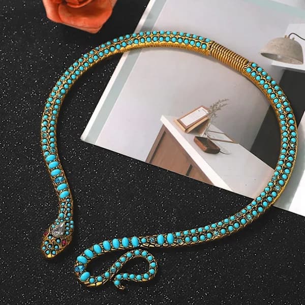 /EA/ Orm Choker Halskæde Turkis Kæde Legering Choker Halskæde S