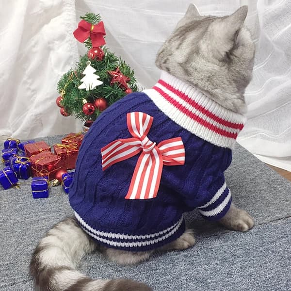 /EA/Genser Pullover Jakke Strikket Vinterfrakk for Chihuahua Liten