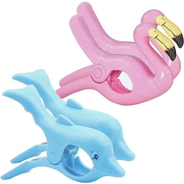 /EA/4 stk Strandhåndkleklemmer for solstoler, bassengstoler, vask