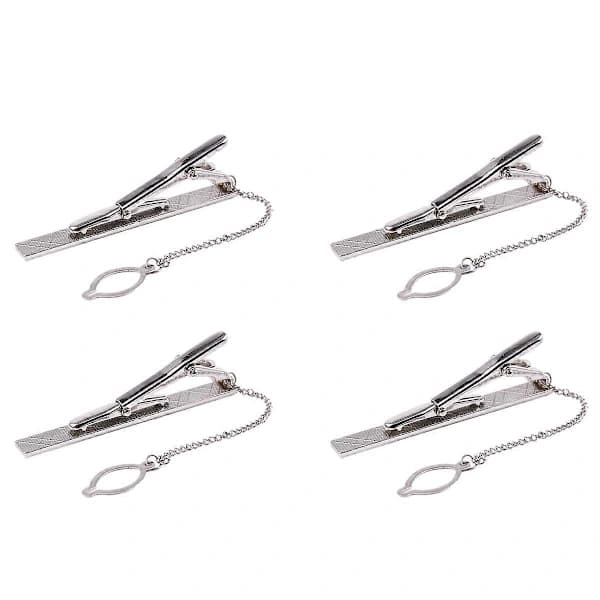 /EA/Herr Enfärgad Silver Krom Rostfritt Stål 6CM Standard Slipsnål