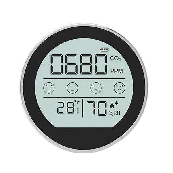 /EA/Luftkvalitetsmåler CO2-måler Kuldioxiddetektor Sølv