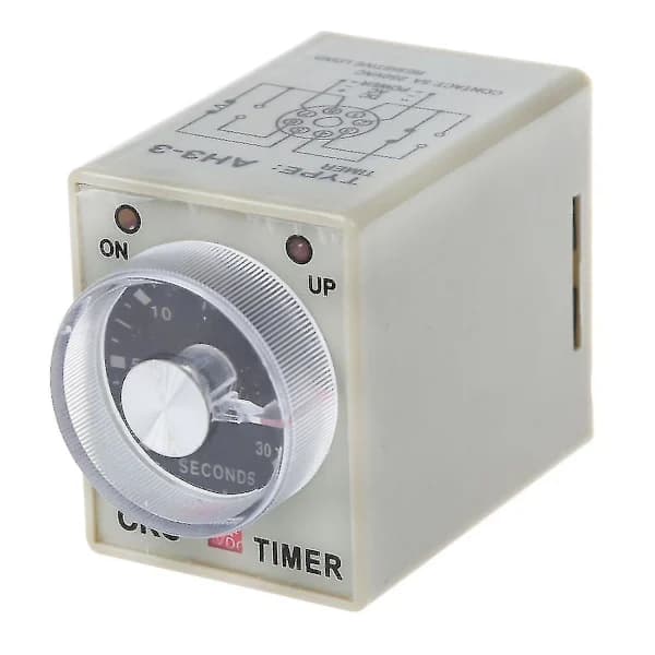 /EA/Dc 12v 0-30 sekunder 30s elektrisk fördröjningstimer tidsrelä Dpdt 8p W bas