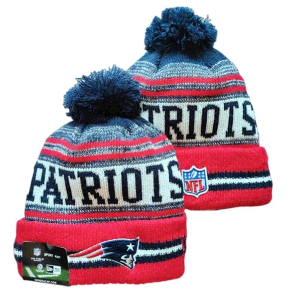 NFL Aldult Unisex American Football Sport Knit Beanie Hat FleecevuorattuYksi koko sopii useimpiin New England Patriots