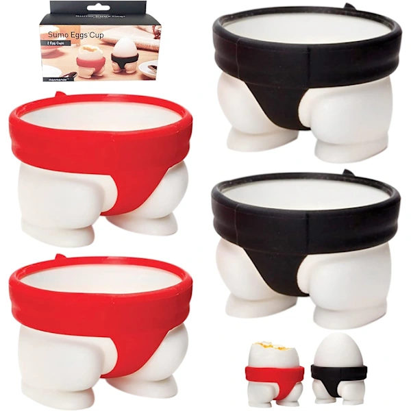 /EA/Äggkopp, 4-pack silikon äggkoppar, Sumo Design äggkopp