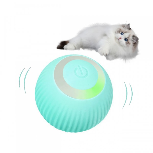 Intelligent interaktiv kattleksaksboll med LED-lampor, kattleksaker, automatisk rörlig rullboll för innekatter, automatisk kattleksak Orange replacement shell A