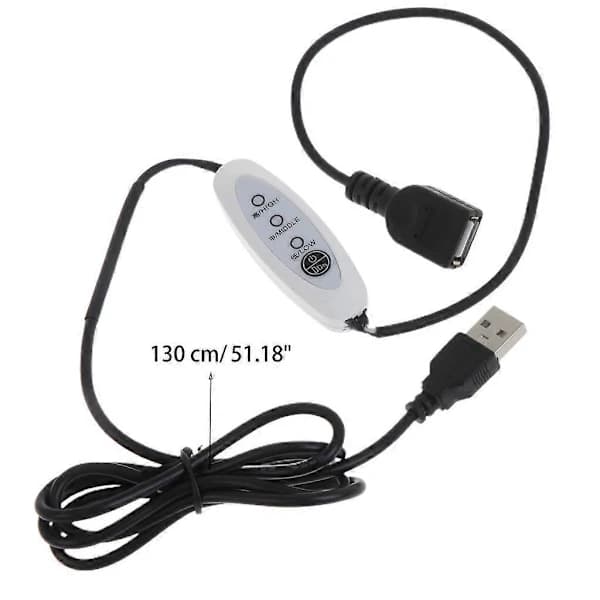 /EA/130cm Hastighedsregulator Forlængerkabel til 5V USB-blæser CPU Grafikkort