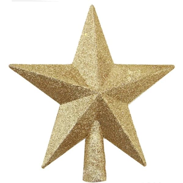 /EA/Glitterstjärnformad julgrantopp Christm (20*19*2,5 cm, guld)