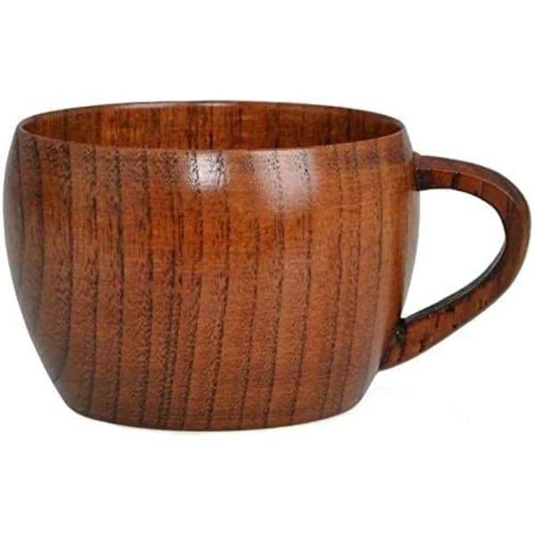 /EA/Kreativ mugg kaffemugg naturträ rund magekopp