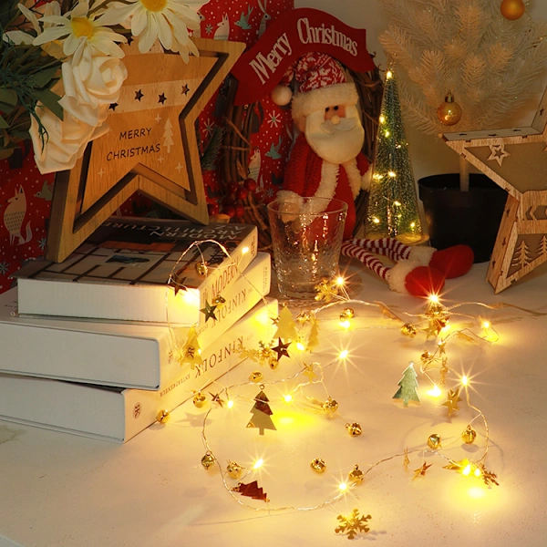 /EA/LED julebelysning soverom snøfnugg dekorasjon julebelysning