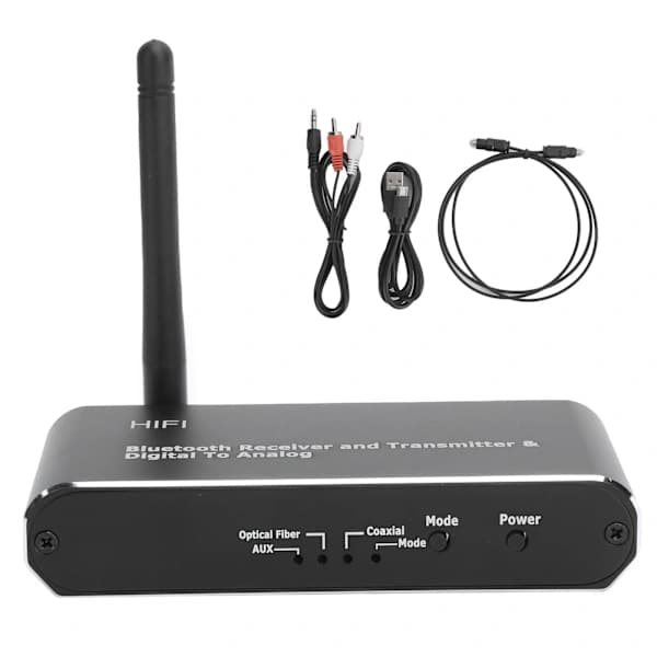 /EA/Koaksialkonverter Trådløs Digital DAC til Analog Lydadapter med Bluetooth-mottaker D09