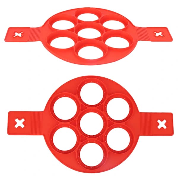 /EA/2 stk silikon non-stick eggpannekakeform for DIY kjøkkenbaking matlagingstilbehør