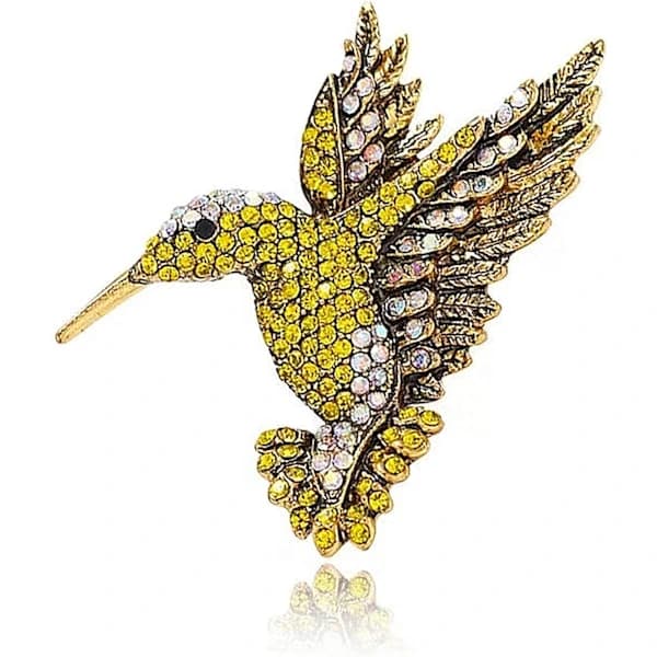 /EA/ Kolibrinålar för kvinnor, modefågelnålar, eleganta strasskristalldjurbroscher, nål-max