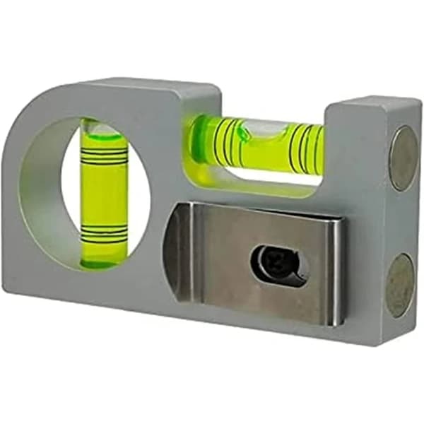/EA/Med solid aluminiumslegering mini magnetisk vaterpas (85 x 45 x 15 mm), grøn, sølv