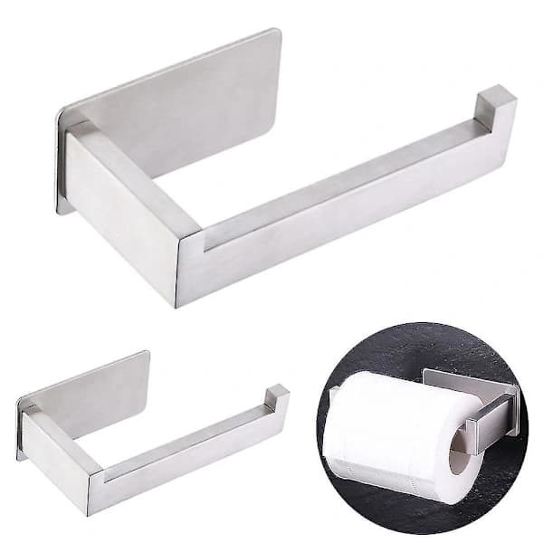 /EA/Selvklæbende Toiletpapirholder Rustfrit Stål Tissue Håndklæde Organizer Hylde Til Badeværelse