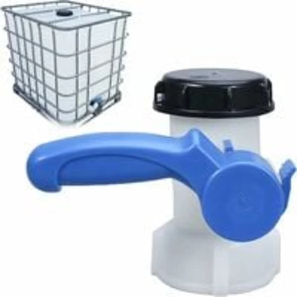 /EA/Butterflyventil, PP Butterflyventil med 62mm mutteradapter for DN4