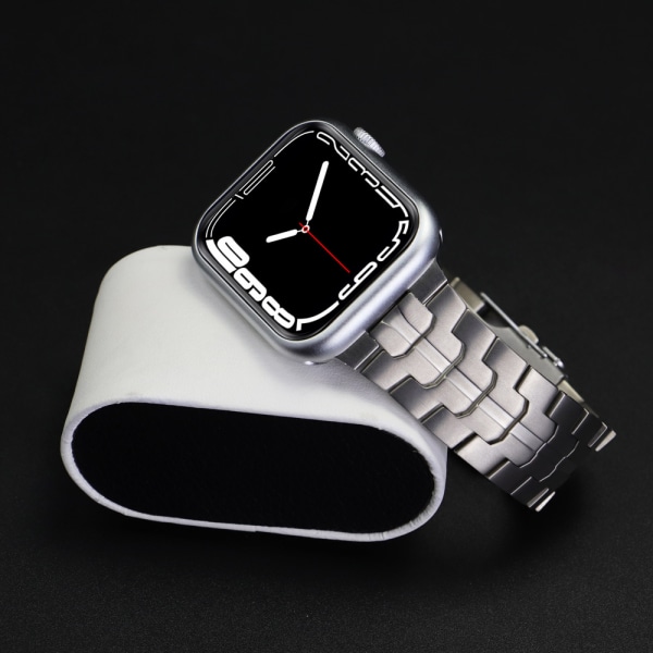 Lämplig til Apple iwatch Ultra 7/6/5/4 serie titan vikbart spænde klockarmbånd grå 42/44/45/49mm