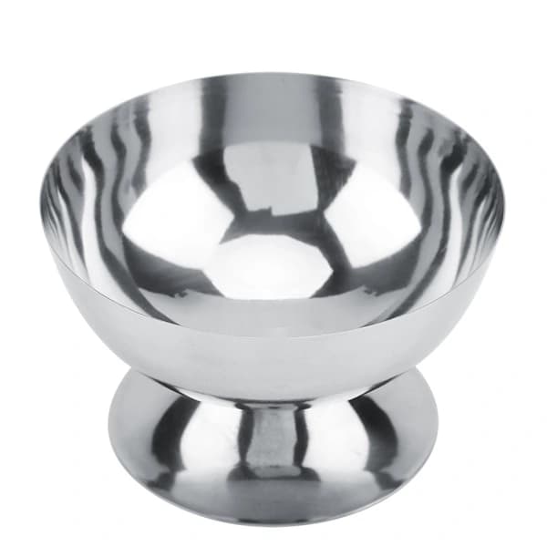 /EA/Glasskopper i rustfritt stål Serveringsskåler til dessert for salatfruktpudding (kort)