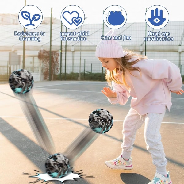 Rymdboll, extremt hög studsboll för barn, studsboll av gummi för att förbättra sensorisk hand-öga-koordination, sportträningsboll för lek three pcs