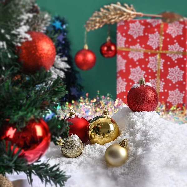 /EA/Røde julekugler i plast, 4 cm, 24 stk.