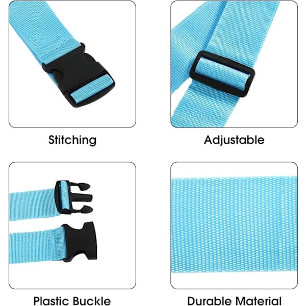 /EA/ 4-pakning koffertstropper for koffert, justerbar reisepakke Sec