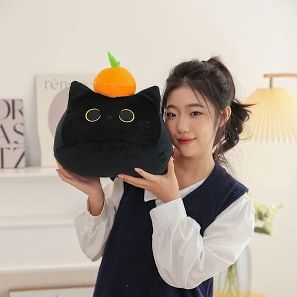 /EA/Sort kat plys pude kramme pude dukke 28CM 28cm