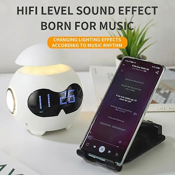 /EA/Bluetooth Musikvækningsur til Studenter Soveværelse Natbord Skrivebord