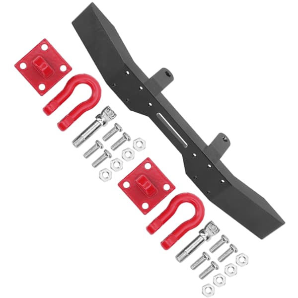 /EA/Aluminiumslegering CNC-poleret overflade DIY frontfanger til 1/16 RC-bil opgraderingsdele sort