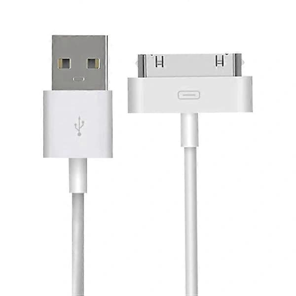 /EA/USB-datakabel för nya iPad (iPad 3) / iPad 2/ iPad, iPhone 4 & 4S, iPhone 3GS/3G, iPod touch, Längd: 1 m (KOMPATIBEL) (Vit)