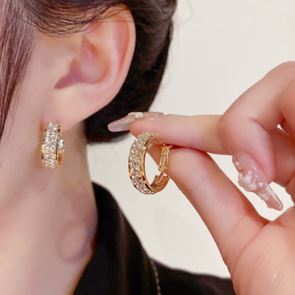 Magnetiska lymfatiska kvinnor Mode örhängen viktminskning örhängen s gold